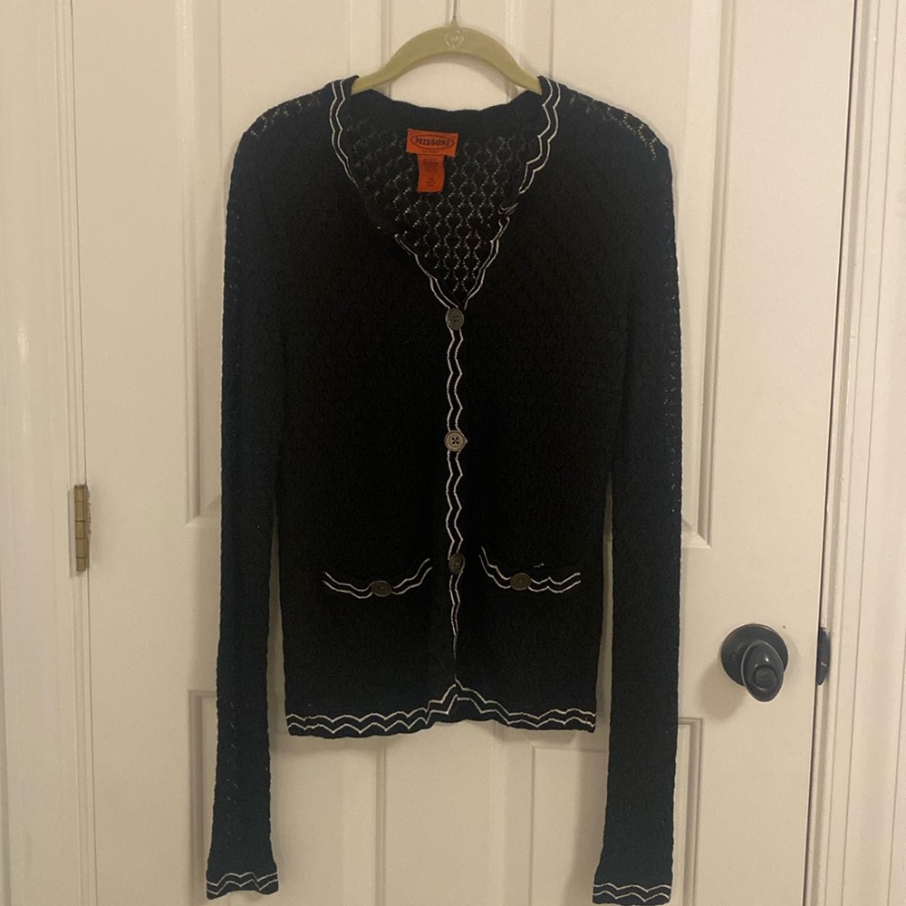 Black Missoni For Target Sheer Cardigan Size XS
